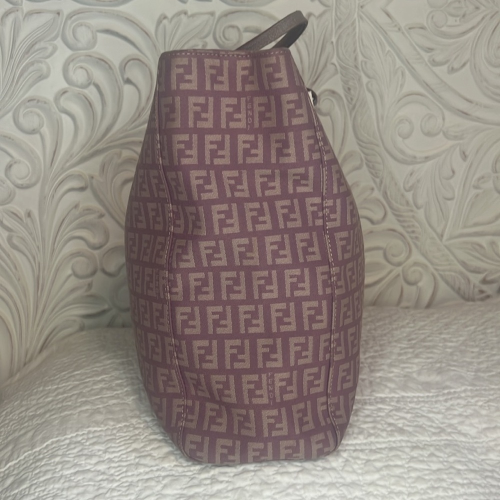 Authentic Lavender Structured Tote With Monogram … - image 6
